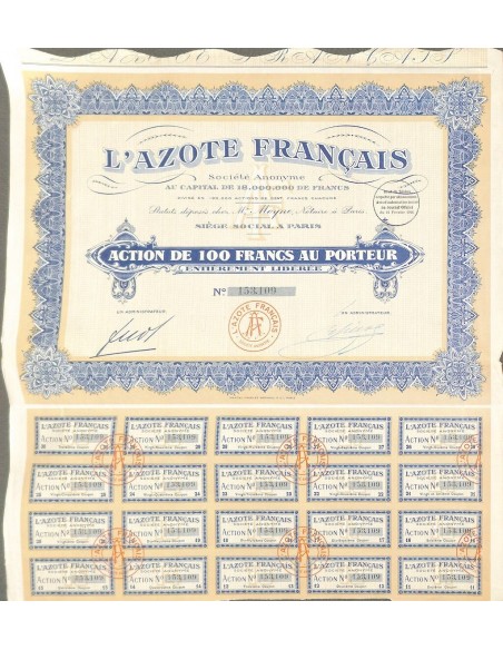 1926 - L'AZOTE FRANCAIS