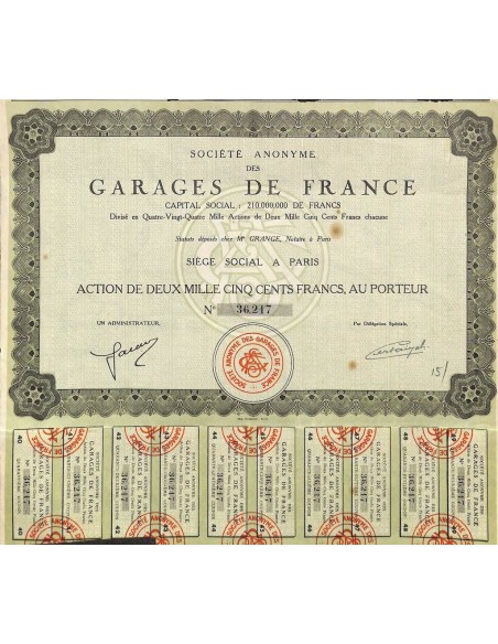1940 - GARAGES DE FRANCE