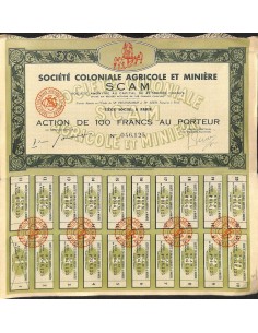 SCAM - SOC. COLONIALE AGRICOLE ET MINIERE