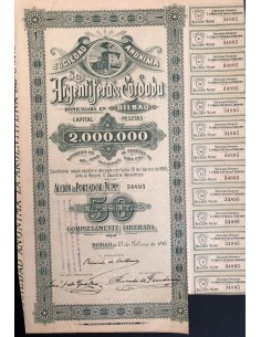 1913 - SOC. ANON. LA ARGENTIFERA DE CORDOBA - 1 AZIONE -...