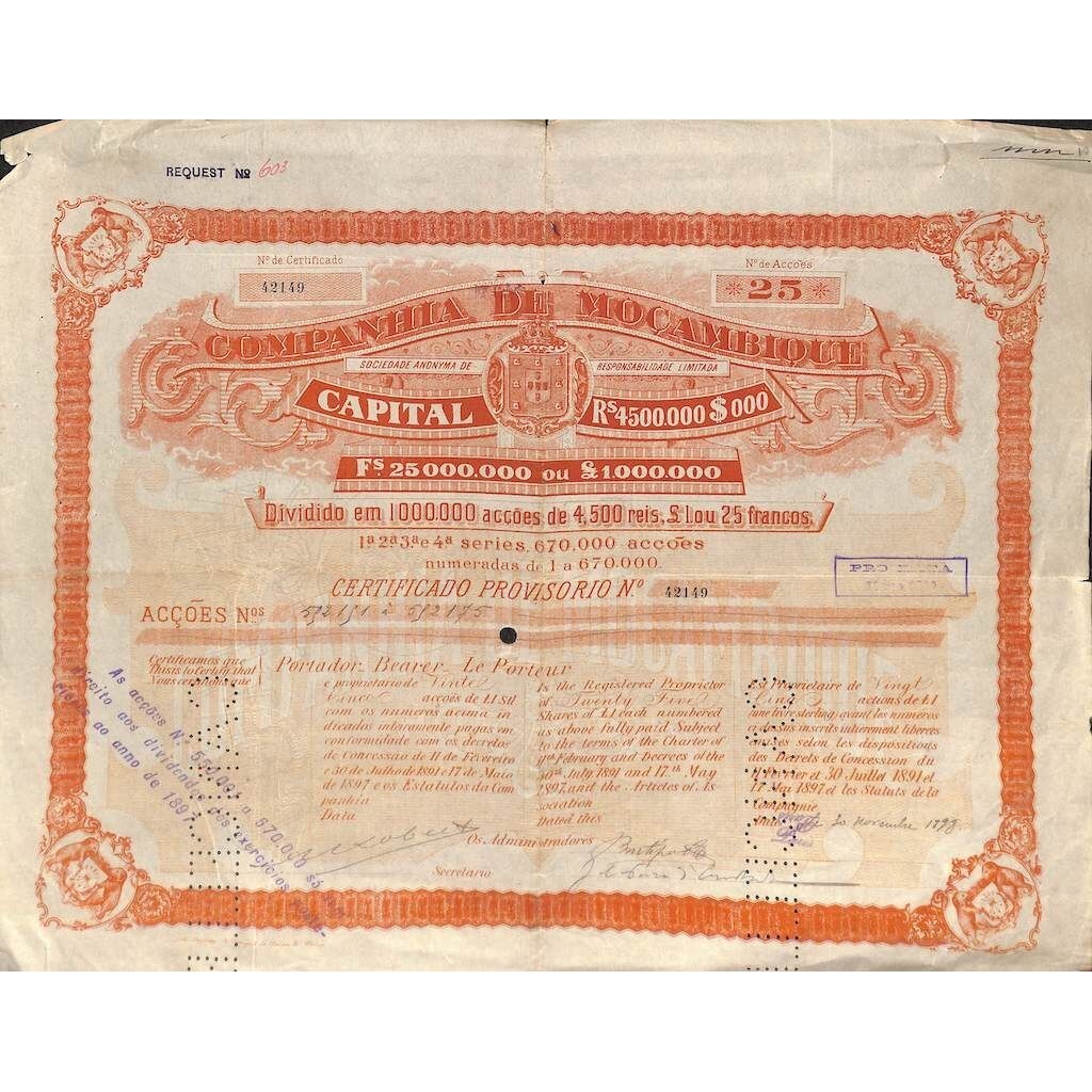 1898 - COMPANHIA DE MOCAMBIQUE