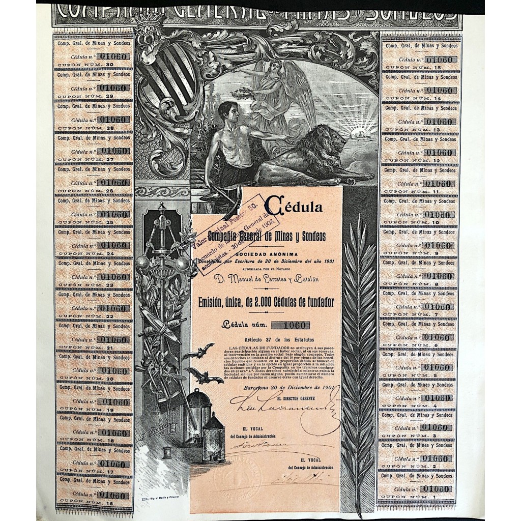 1901 - COMPANIA GENERAL DE MINAS Y SONDEOS -...