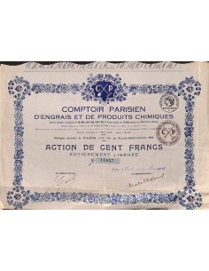 1922 - COMPTOIR PARISIEN D'ENGRAIS ET DE PRODUITS CHIMIQUES