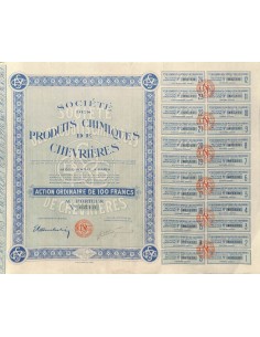 1929 - PRODUITS CHIMIQUES DE CHEVRIERES SOC. DES