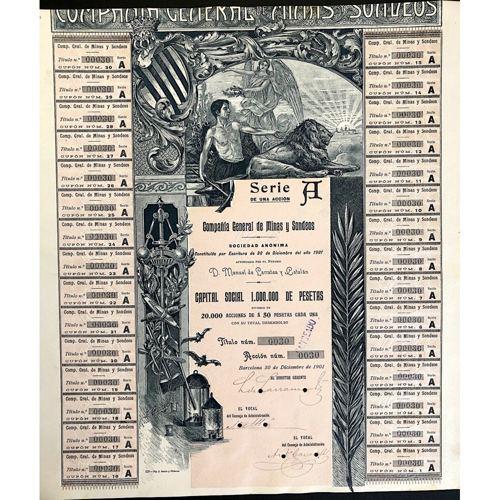 1901 - COMPANIA GENERAL DE MINAS Y SONDEOS -...