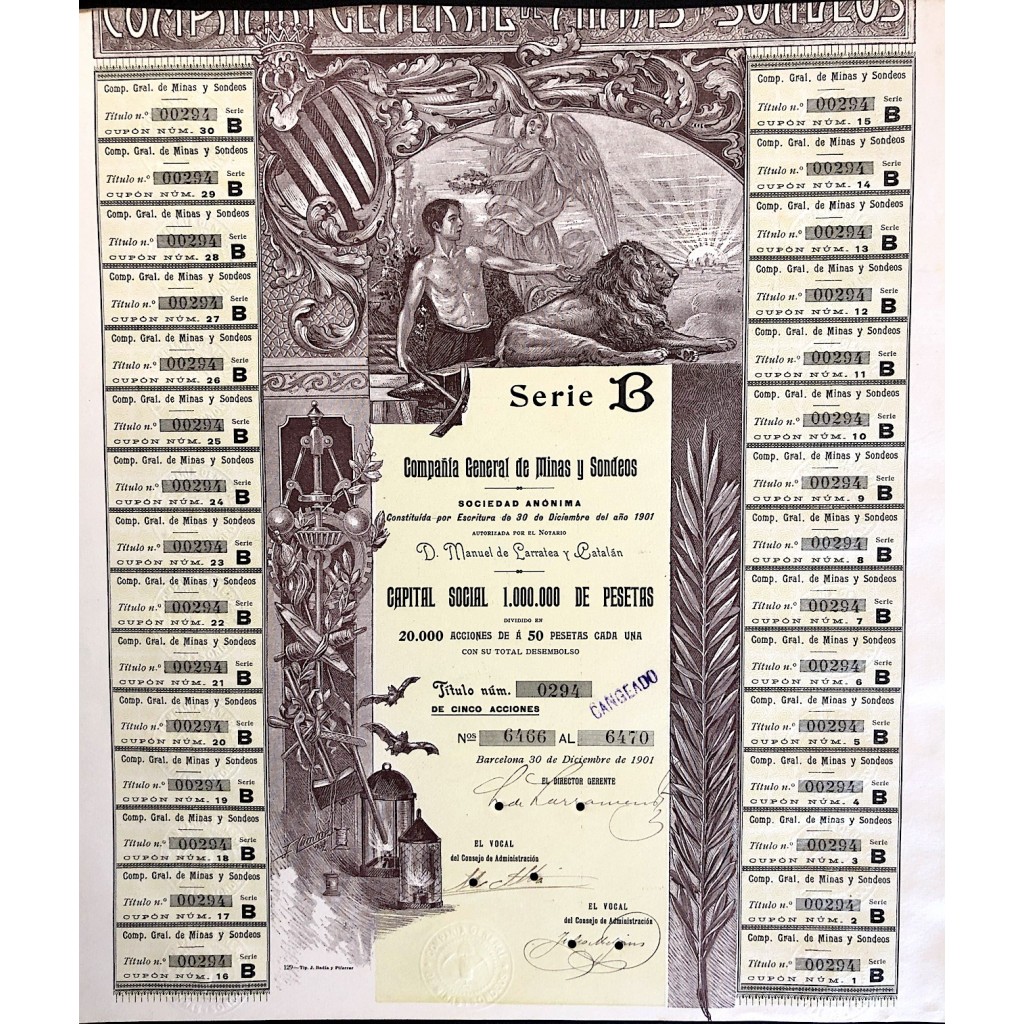 1901 - COMPANIA GENERAL DE MINAS Y SONDEOS -...