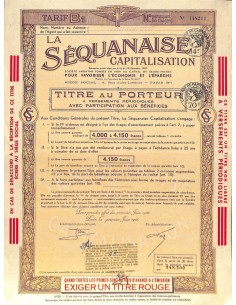 1936 - LA SEQUANAISE CAPITALISATION