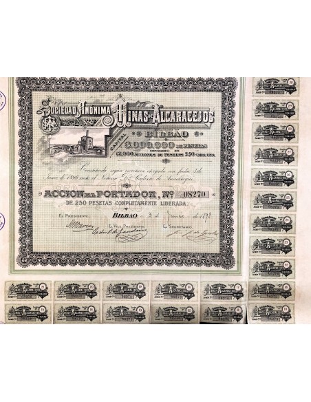 1898 - SOCIEDAD ANONIMA MINAS DE ALCARACEJOS - BILBAO