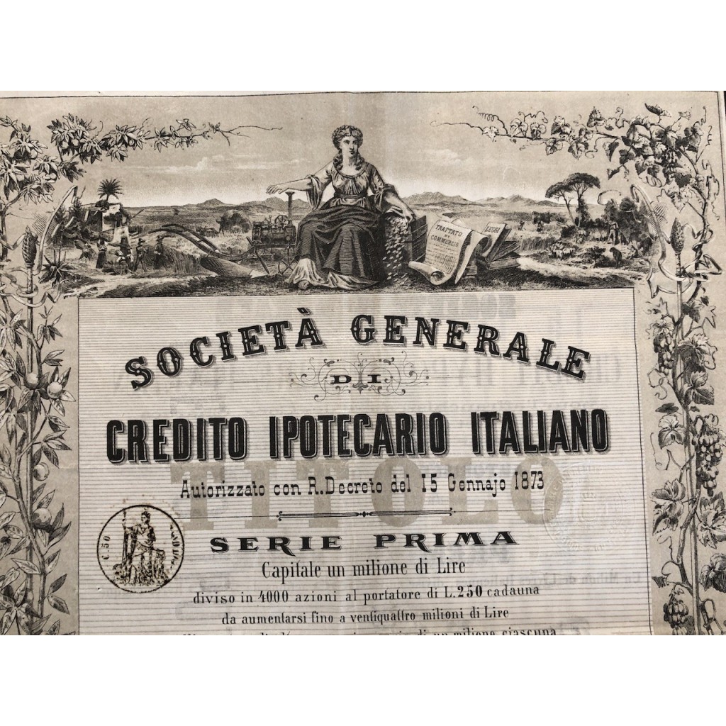 1873 - SOCIETA' GENERALE DI CREDITO IPOTECARIO...