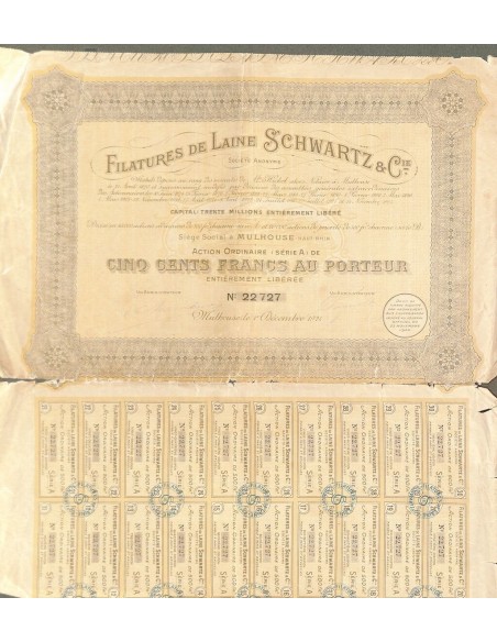 1924 - FILATURES DE LAINE SCHWARTZ ET C.IE