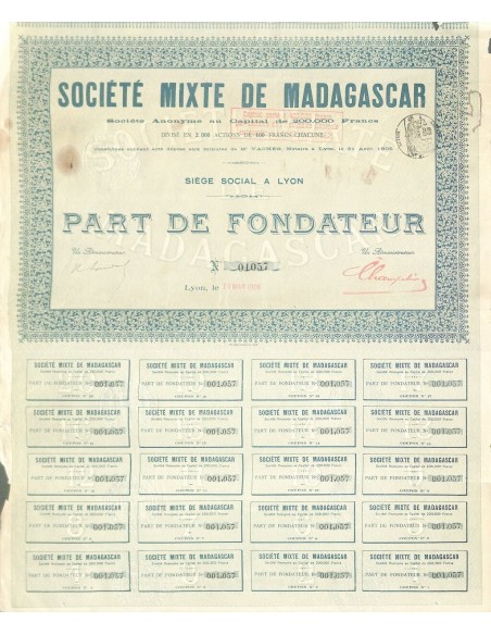 1906 - MIXTE DE MADAGASCAR SOC.