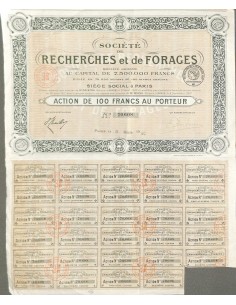 1920 - RECHERCHES ET DE FORAGES SOC. DE