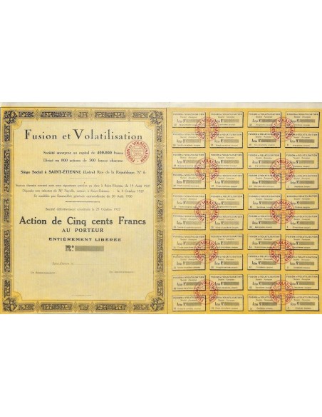 1927 - FUSION ET VOLATILISATION