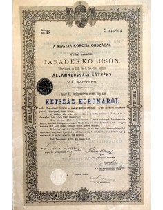 MAGYAR KORONA ORSZAGAI - 200 KORONAROL - BUDAPEST 1903