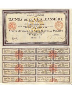 1927 - USINES DE LA CHALEASSIERE SOC. NOUVELLE DES