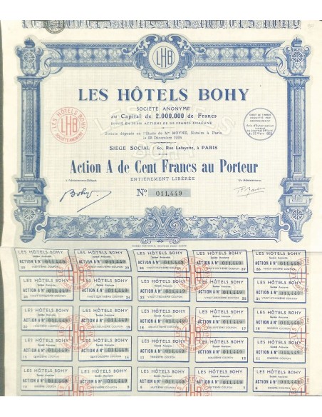 1925 - LES HOTELS BOHY