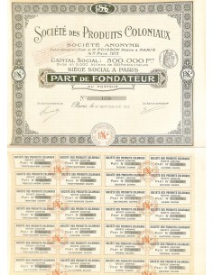 1913 - PRODUITS COLONIAUX SOC. DES