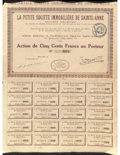 1920 - LA PETITE SOCIETÉ IMMOBILIERE DE SAINTE-ANNE