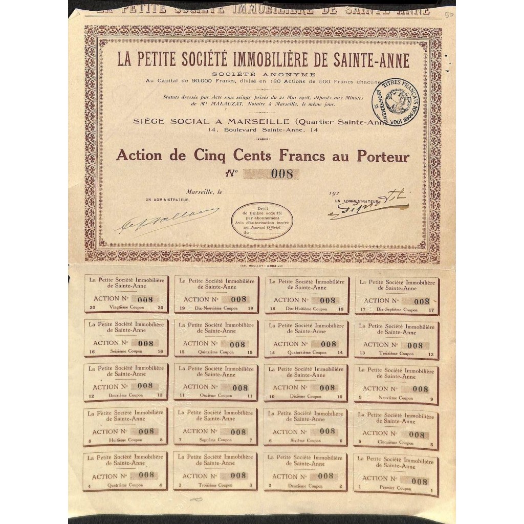 1920 - LA PETITE SOCIETÉ IMMOBILIERE DE...