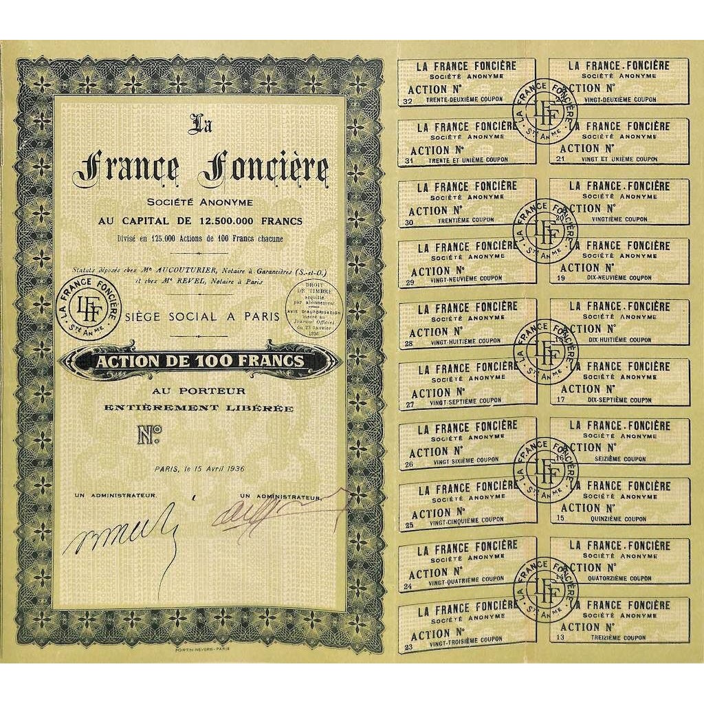 1936 - LA FRANCE FONCIERE