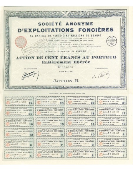 1928 - D' EXPLOITATIONS FONCIERES SOC. ANON.