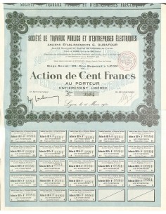 1930 - TRAVAUX PUBLICS ET D'ENTREPRISES ELECTRIQUES SOC. DE