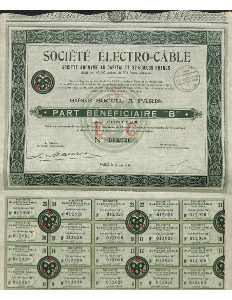 1936 - ELECTRO-CABLE SOC.