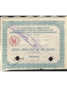 1922 - LE MATERIEL ROULANT CONSTRUCTIONS, FORGES ET...