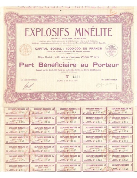1924 - EXPLOSIFS MINÉLITE