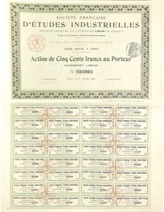 1907 - D'ÉTUDES INDUSTRIELLES SOC. FRANCAISE