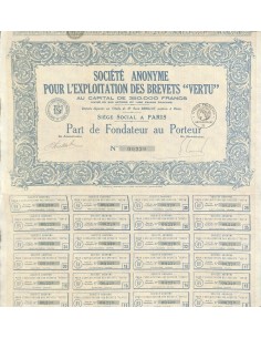 EXPLOITATION DES BREVETS VERTU SOC. ANON. POUR L'