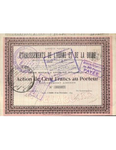 1897 - ETABLIS. DE L'HORME ET DE LA BUIRE SOC. NOUVELLE DES