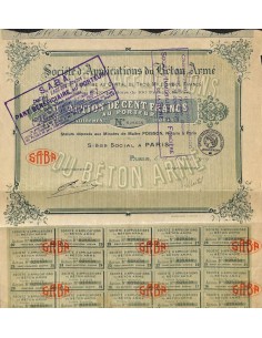 1919 - APPLICATIONS DU BETON ARMÉ SOC. D'