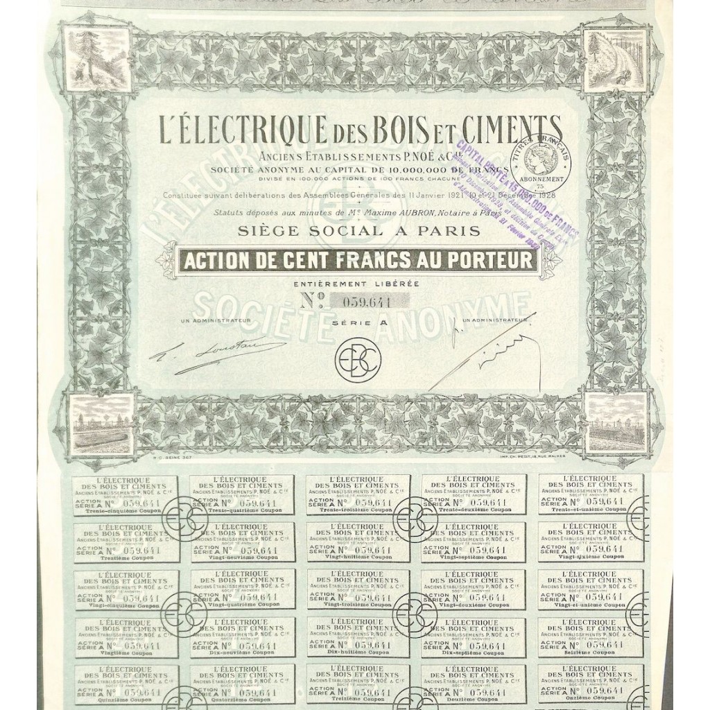 1928 - L'ELECTRIQUE DES BOIS ET CIMENTS