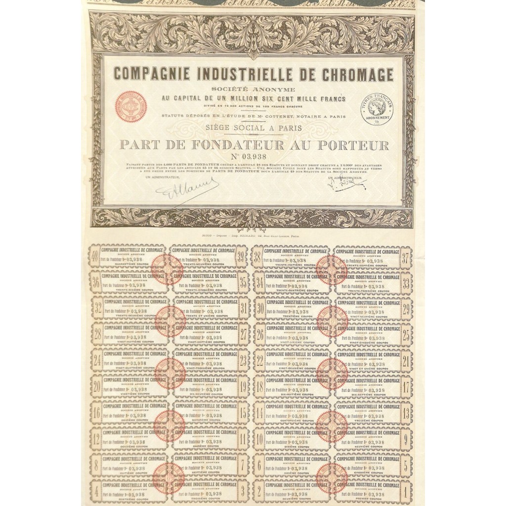 COMPAGNIE INDUSTRIELLE DE CHROMAGE