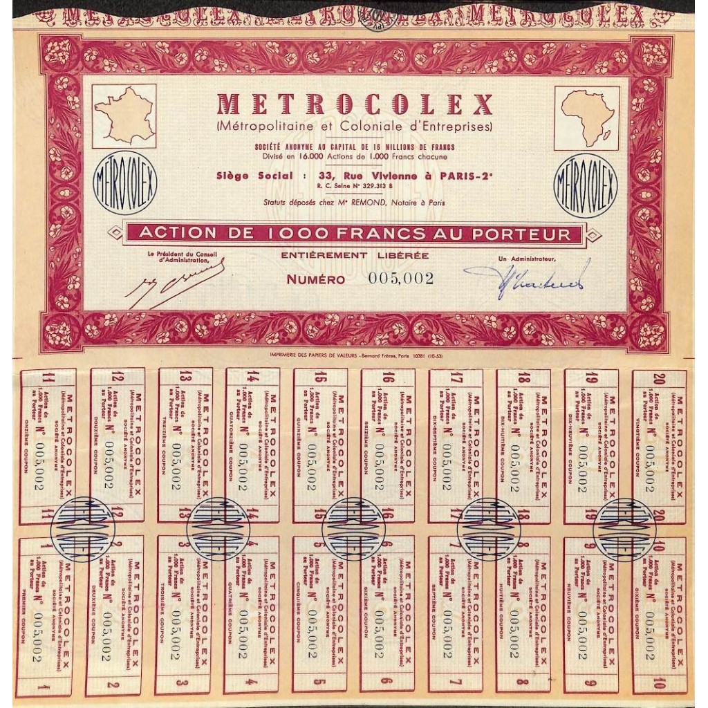 METROCOLEX (METROPOLITANE ET COLONIALE...