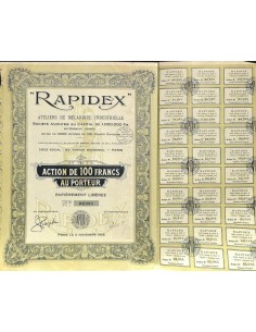 1928 - RAPIDEX (ATELIERS DE MECANIQUE INDUSTRIELLE)