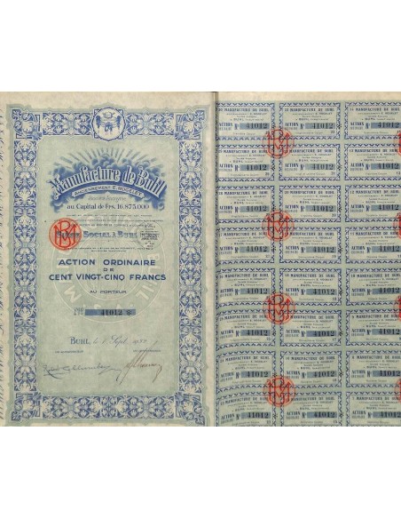 1932 - MANUFACTURE DE BUHL (AZIONE ORDINARIA)