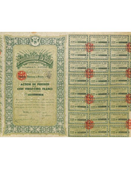 1932 - MANUFACTURE DE BUHL
