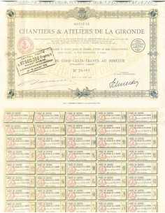 1921 - CHANTIERS ET ATELIERS DE LA GIRONDE SOC. DES