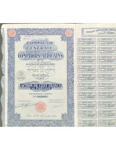 1926 - COMPTOIRS AFRICAINS COMP. GENERALE DES