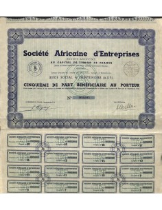 1936 - AFRICAINE D'ENTREPRISES SOC.