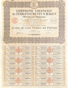 1928 - ETABLISSEMENTS N. HAGEN COMP. COLONIALE DES