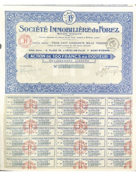 1920 - IMMOBILIERE DU FOREZ SOC.
