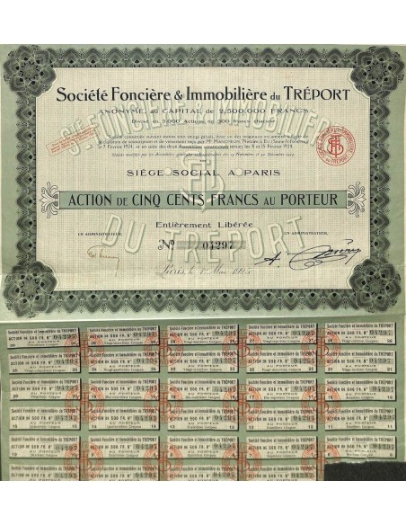 1925 - FONCIERE ET IMMOBILIERE DU TREPORT SOC.