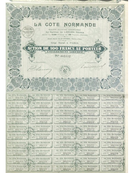 1927 - LA COTE NORMANDE SOC. ANON. IMMOBILIERE