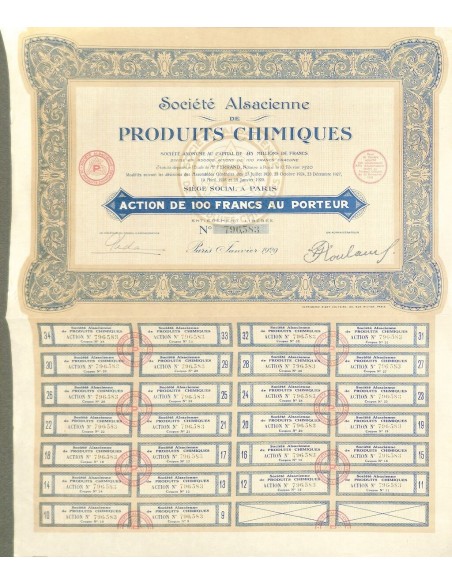 1929 - PRODUITS CHIMIQUES SOC. ALSACIENNE DES
