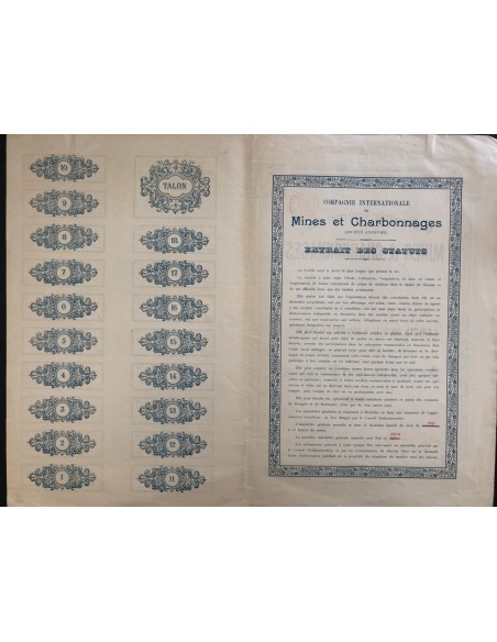 1902 - COMPAGNIE INTERNATIONALE MINES & CHARBONNAGES