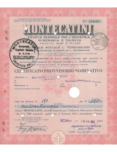 MONTECATINI - 125 AZIONI ROMA 1953