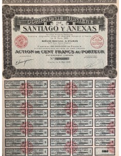 1928 - COMPAGNIE MINIERE DE SANTIAGO Y ANEXAS - 1 AZIONE